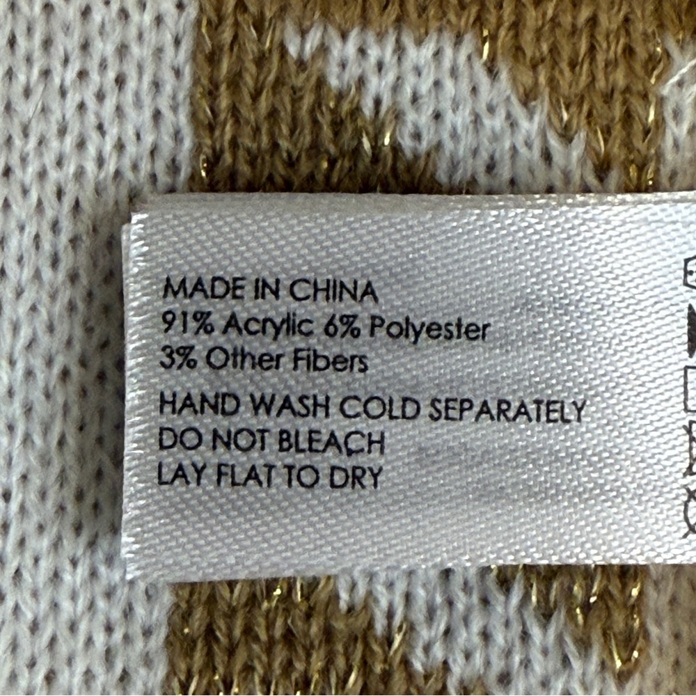 🆕 Michael Kors Gold Logo Knit Hat, Scarf & Gloves Set ✨✨New Without Tags - Picture 7 of 11